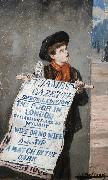 Augustus e.mulready A London Newsboy Spain oil painting artist